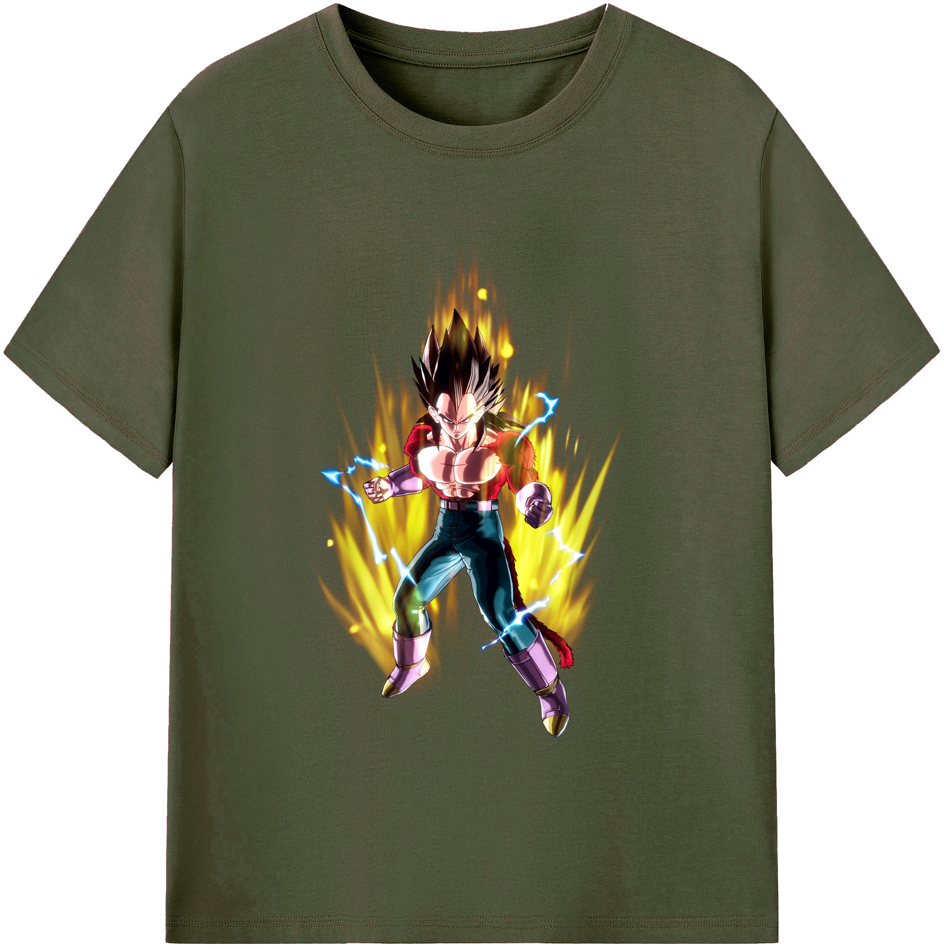 （画像用） ドラゴンボール ベジータ四世（Bejīta Yonsei）DRAGON BALL Vegeta IV 綿100％ メンズ半袖Tシャツ｜肌触りやわらか＆通気性